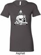 Ladies Yoga Tee At Peace Buddha Longer Length Shirt
