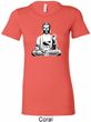 Ladies Yoga Tee At Peace Buddha Longer Length Shirt
