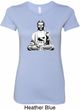 Ladies Yoga Tee At Peace Buddha Longer Length Shirt