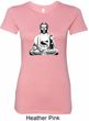 Ladies Yoga Tee At Peace Buddha Longer Length Shirt