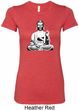 Ladies Yoga Tee At Peace Buddha Longer Length Shirt