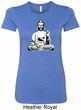 Ladies Yoga Tee At Peace Buddha Longer Length Shirt