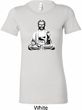 Ladies Yoga Tee At Peace Buddha Longer Length Shirt