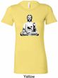 Ladies Yoga Tee At Peace Buddha Longer Length Shirt