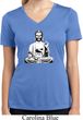 Ladies Yoga Tee At Peace Buddha Moisture Wicking V-neck