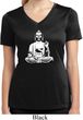 Ladies Yoga Tee At Peace Buddha Moisture Wicking V-neck