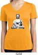 Ladies Yoga Tee At Peace Buddha Moisture Wicking V-neck