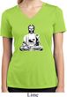Ladies Yoga Tee At Peace Buddha Moisture Wicking V-neck