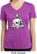 Ladies Yoga Tee At Peace Buddha Moisture Wicking V-neck