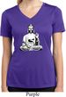 Ladies Yoga Tee At Peace Buddha Moisture Wicking V-neck