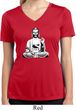 Ladies Yoga Tee At Peace Buddha Moisture Wicking V-neck
