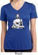 Ladies Yoga Tee At Peace Buddha Moisture Wicking V-neck