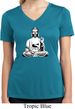 Ladies Yoga Tee At Peace Buddha Moisture Wicking V-neck