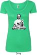 Ladies Yoga Tee At Peace Buddha Scoop Neck