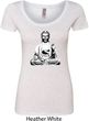 Ladies Yoga Tee At Peace Buddha Scoop Neck