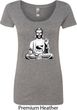 Ladies Yoga Tee At Peace Buddha Scoop Neck