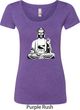 Ladies Yoga Tee At Peace Buddha Scoop Neck