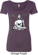 Ladies Yoga Tee At Peace Buddha Scoop Neck