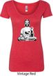 Ladies Yoga Tee At Peace Buddha Scoop Neck