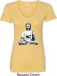 Ladies Yoga Tee At Peace Buddha V-Neck