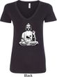 Ladies Yoga Tee At Peace Buddha V-Neck