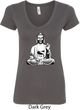 Ladies Yoga Tee At Peace Buddha V-Neck