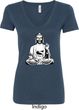 Ladies Yoga Tee At Peace Buddha V-Neck