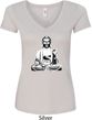 Ladies Yoga Tee At Peace Buddha V-Neck
