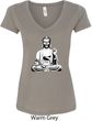 Ladies Yoga Tee At Peace Buddha V-Neck