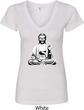 Ladies Yoga Tee At Peace Buddha V-Neck