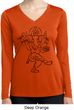 Ladies Yoga Tee Black Sketch Ganesha Dry Wicking Long Sleeve