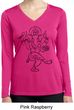 Ladies Yoga Tee Black Sketch Ganesha Dry Wicking Long Sleeve
