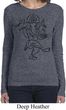 Ladies Yoga Tee Black Sketch Ganesha Long Sleeve