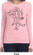 Ladies Yoga Tee Black Sketch Ganesha Long Sleeve