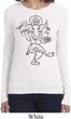 Ladies Yoga Tee Black Sketch Ganesha Long Sleeve