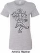 Ladies Yoga Tee Black Sketch Ganesha Longer Length Shirt