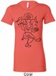 Ladies Yoga Tee Black Sketch Ganesha Longer Length Shirt