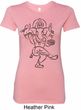Ladies Yoga Tee Black Sketch Ganesha Longer Length Shirt