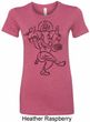 Ladies Yoga Tee Black Sketch Ganesha Longer Length Shirt