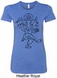 Ladies Yoga Tee Black Sketch Ganesha Longer Length Shirt