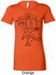 Ladies Yoga Tee Black Sketch Ganesha Longer Length Shirt