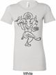 Ladies Yoga Tee Black Sketch Ganesha Longer Length Shirt