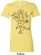 Ladies Yoga Tee Black Sketch Ganesha Longer Length Shirt