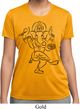Ladies Yoga Tee Black Sketch Ganesha Moisture Wicking T-shirt