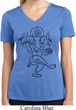Ladies Yoga Tee Black Sketch Ganesha Moisture Wicking V-neck