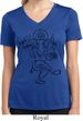 Ladies Yoga Tee Black Sketch Ganesha Moisture Wicking V-neck