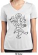 Ladies Yoga Tee Black Sketch Ganesha Moisture Wicking V-neck