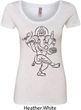 Ladies Yoga Tee Black Sketch Ganesha Scoop Neck Shirt