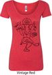 Ladies Yoga Tee Black Sketch Ganesha Scoop Neck Shirt