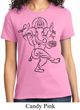 Ladies Yoga Tee Black Sketch Ganesha T-shirt